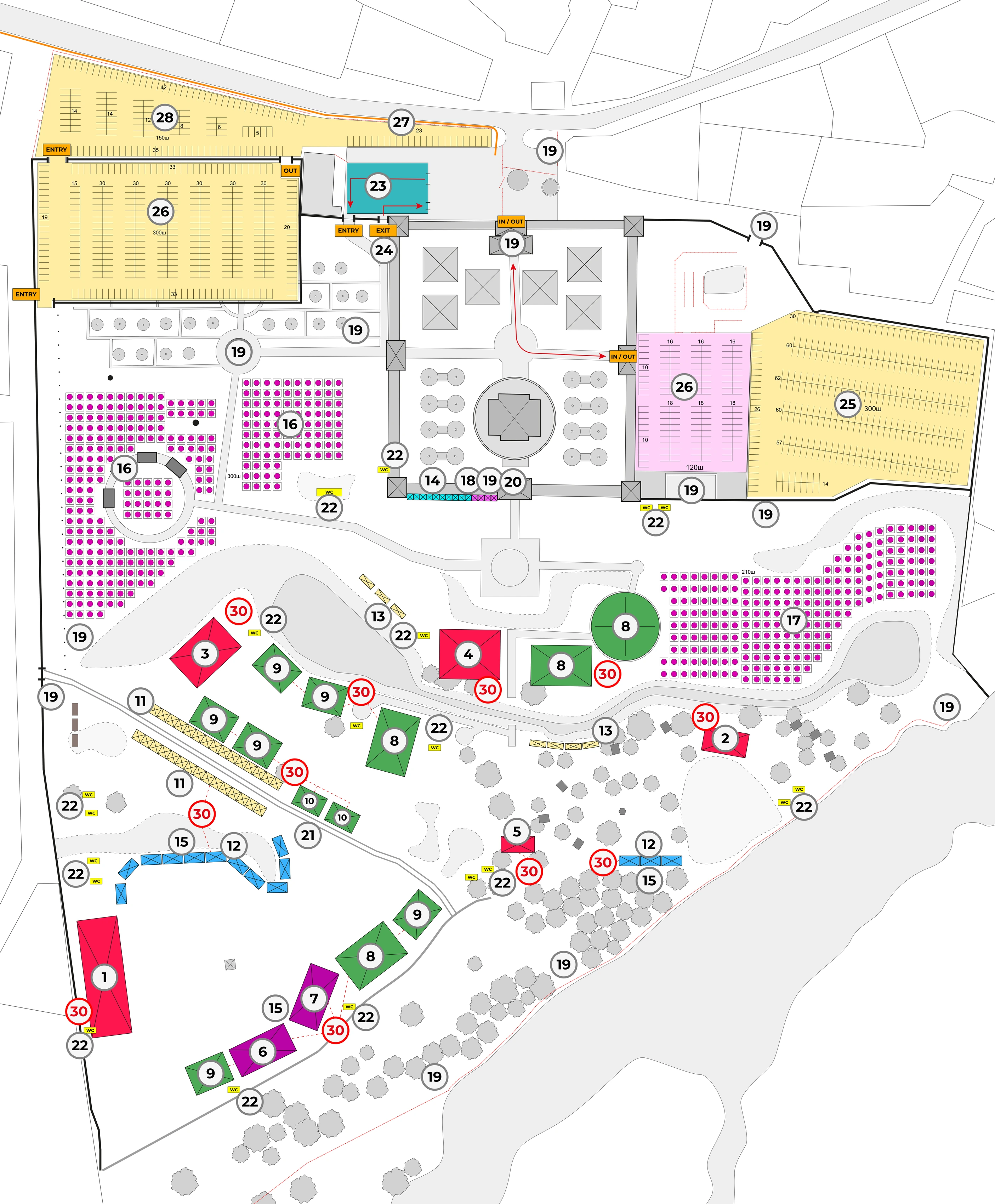 XMF official overhead site plan