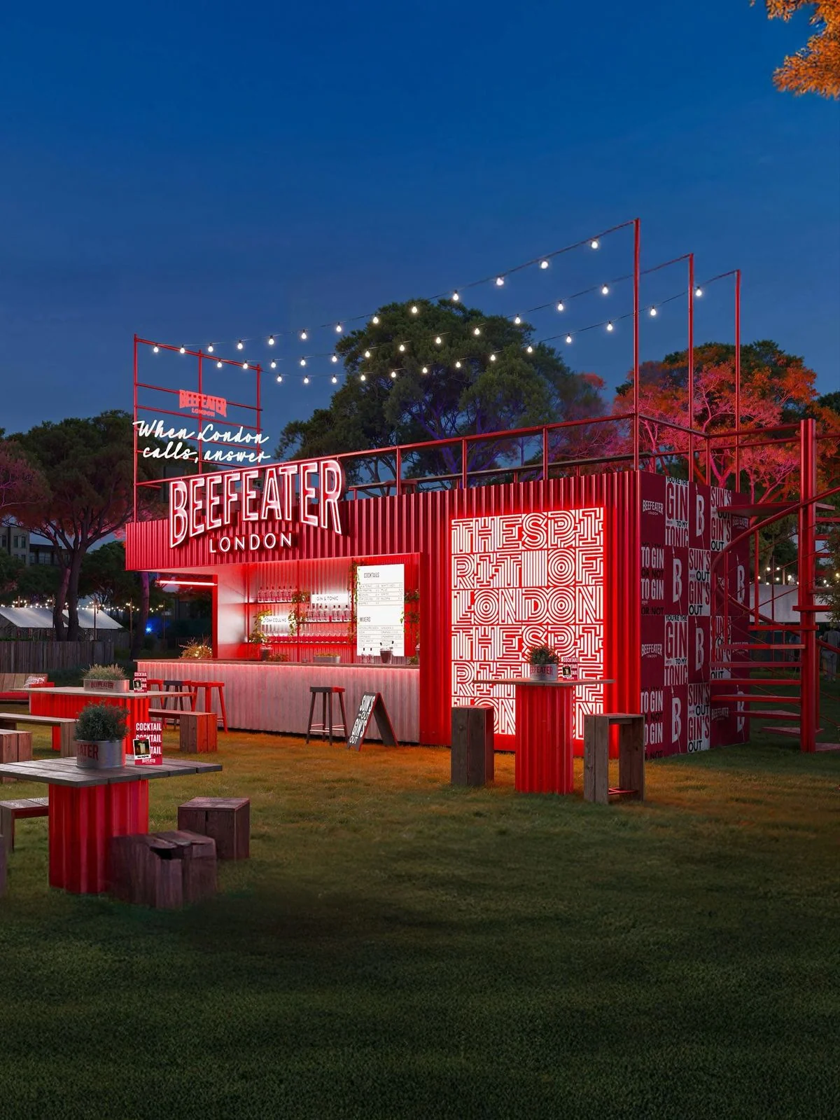 Outdoor brand installation